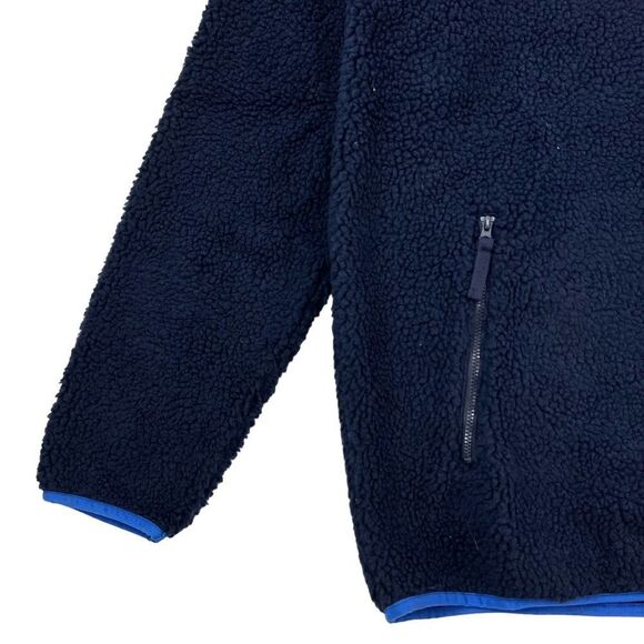 New Pacific & Park Men Navy Teddy Full Zip Jacket Colorblocker Pocket US XL - Picture 5 of 12